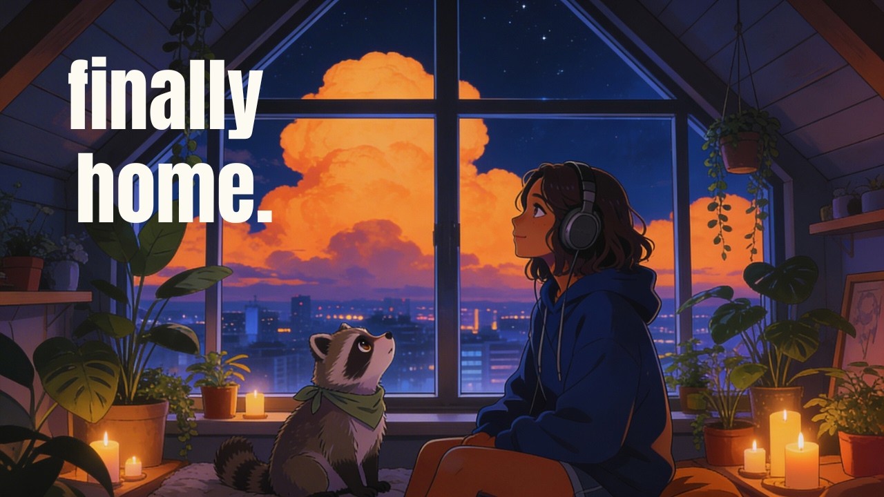 finally home. 🌇 lofi beats to decompress after a long day