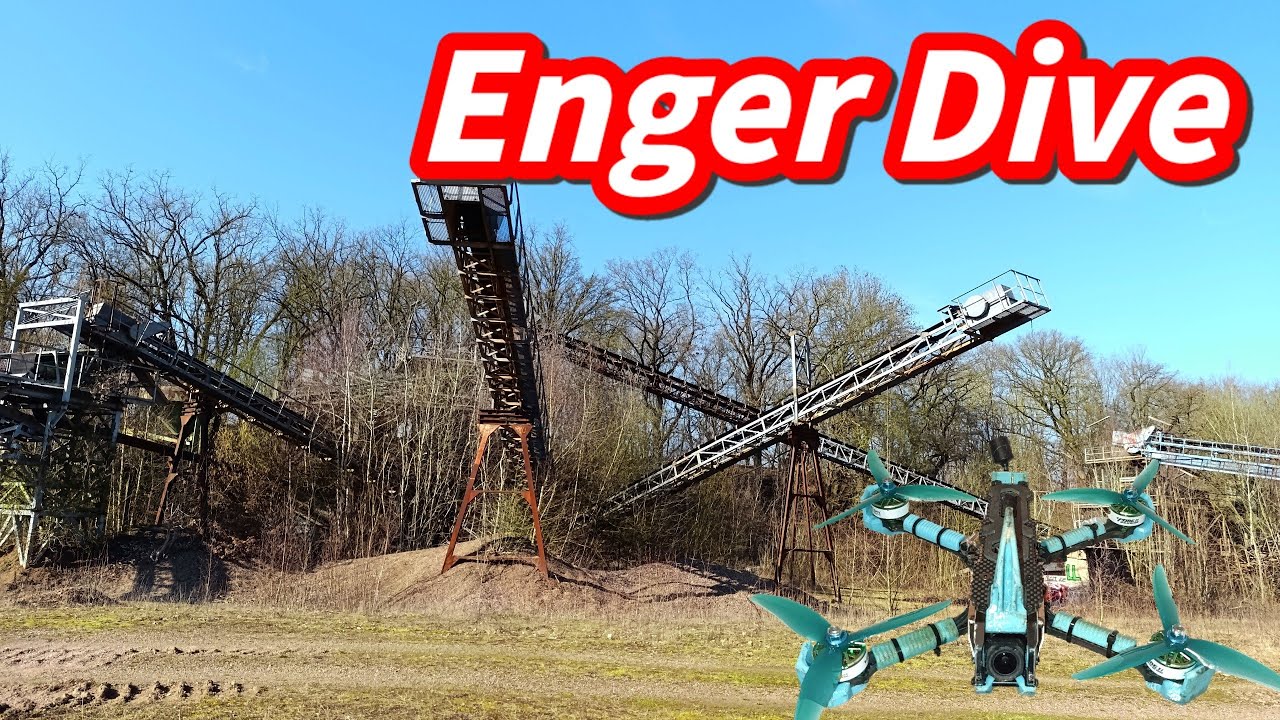 FPV verrückter dive in altem Kieswerk