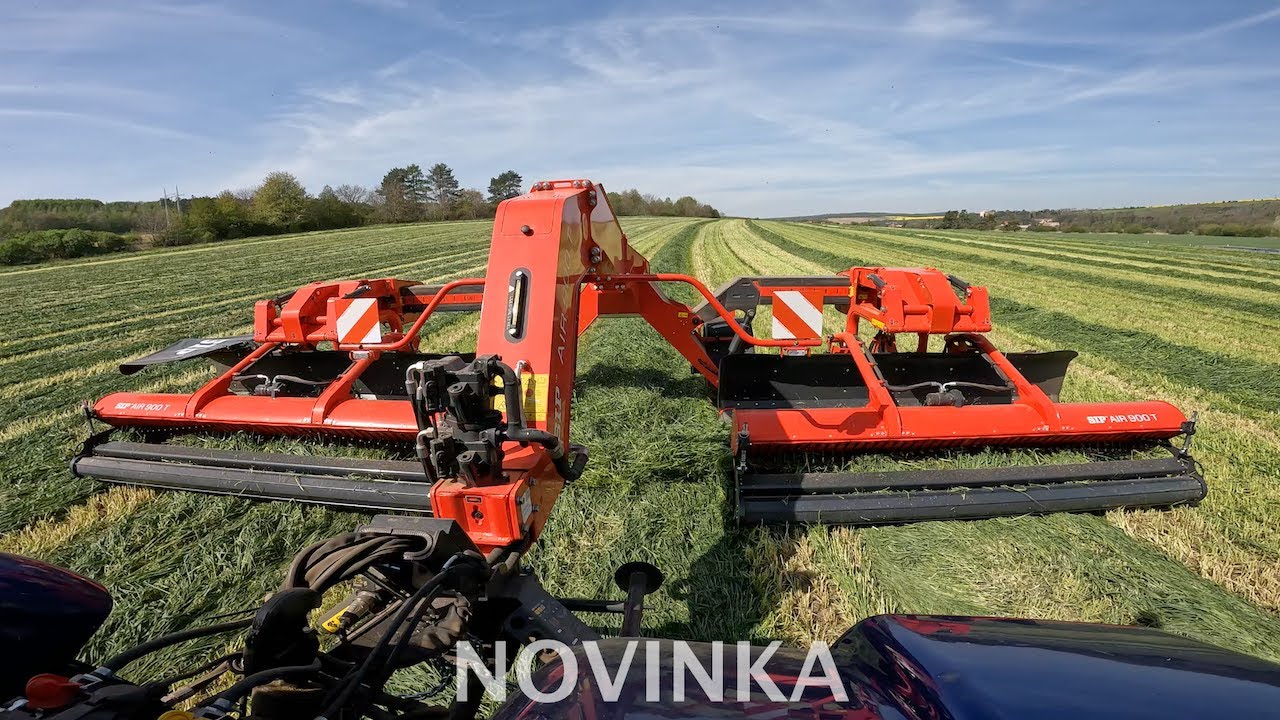 NOVINKA! Pásový shrnovač Sip Air 900T | Detail práce při nahrnování žita