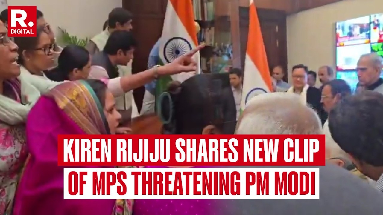 BREAKING:Clip Shows Oppn MPs Entering OM Birla's Chamber, Abusing Speaker, Threatening PM Modi & Him