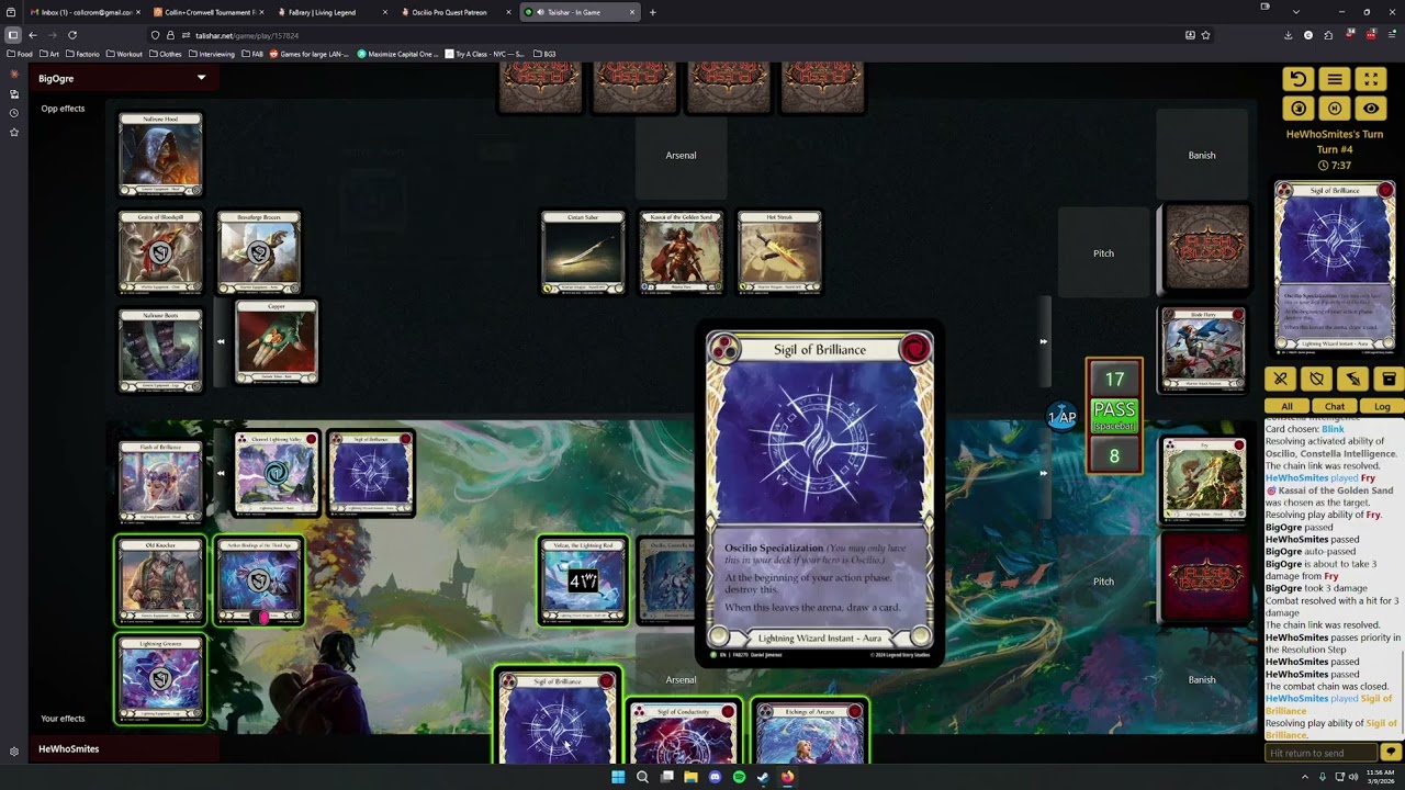 Oscilio vs Kassai 3/9