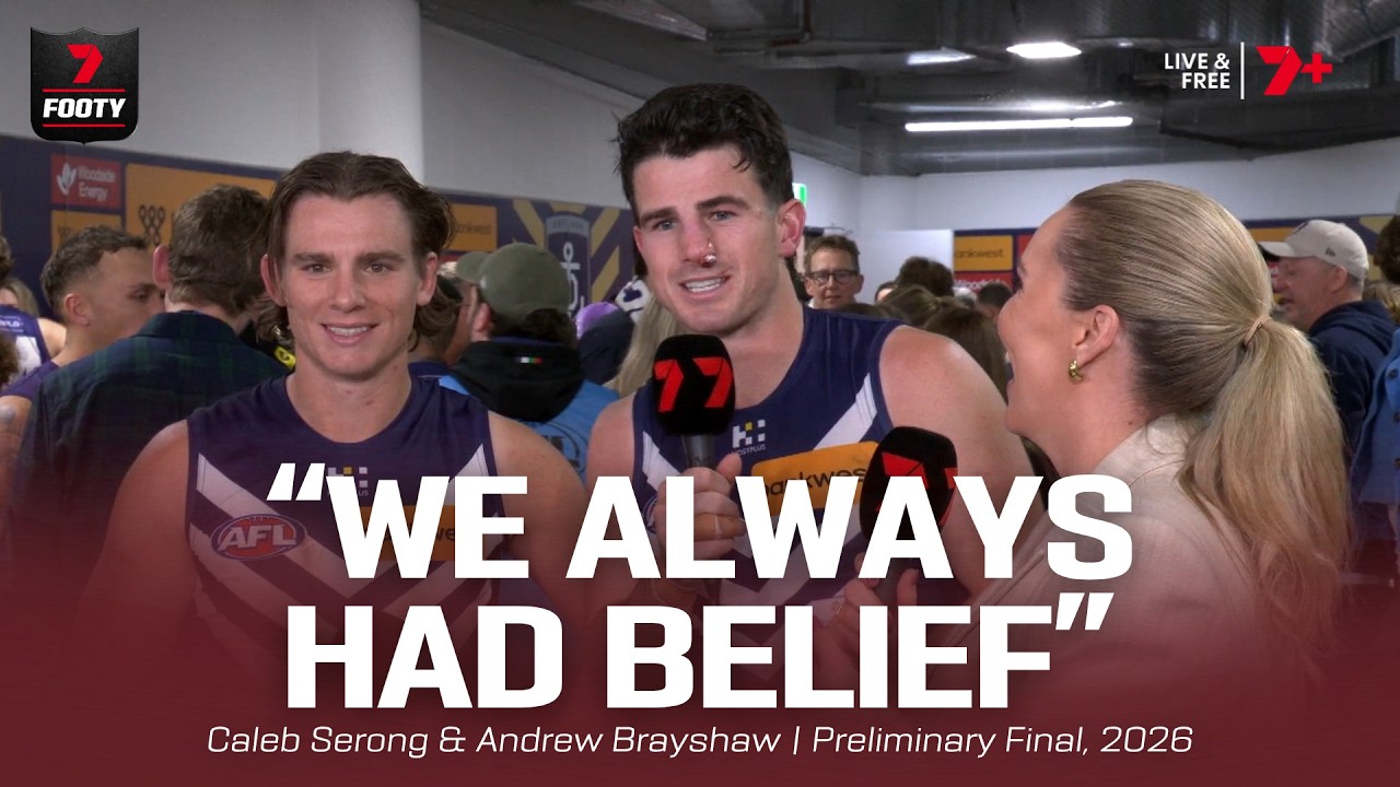 Freo are through to a Grand Final! | Serong & Brayshaw interview, Preliminary Final 2026