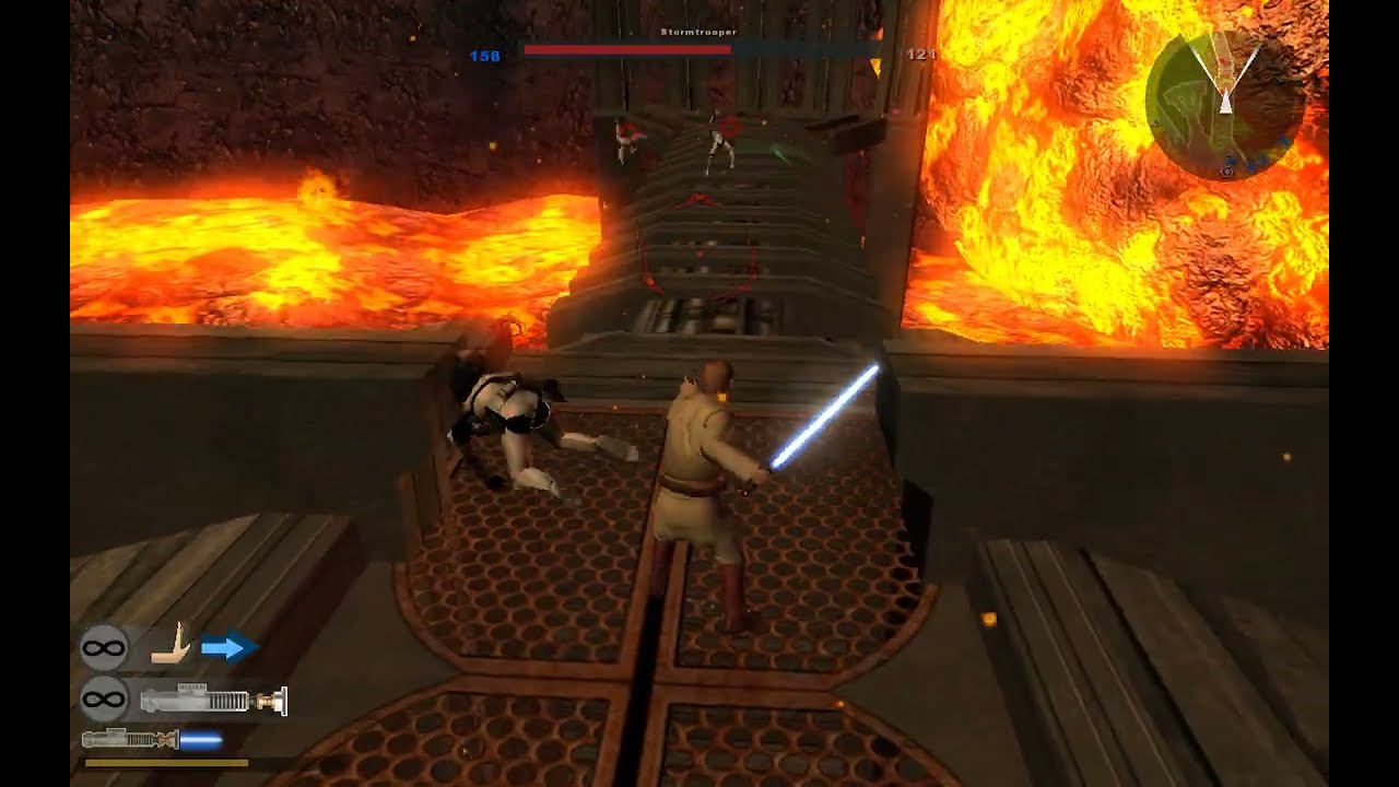 Star Wars Battlefront II 2005 Instant Action Mustafar / Force pushed a lot of stormtroopers