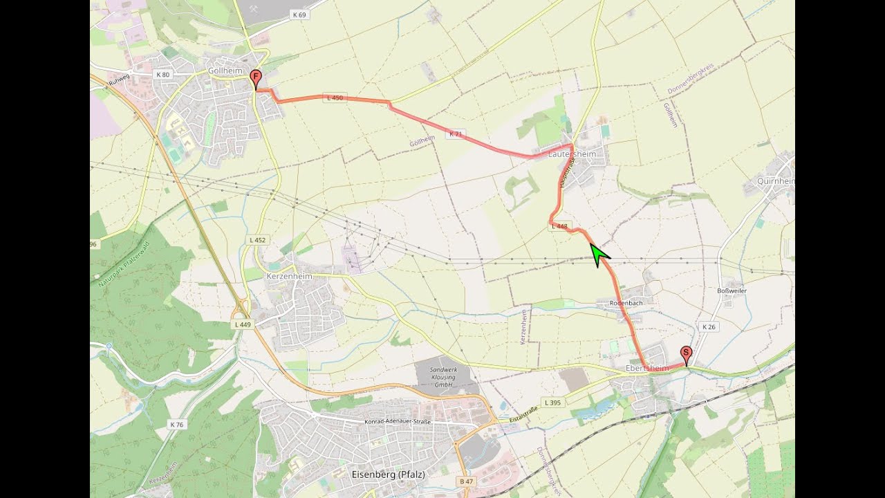 Autofahrt in der Pfalz (DÜW/KIB): Ebertsheim ---:--- Göllheim