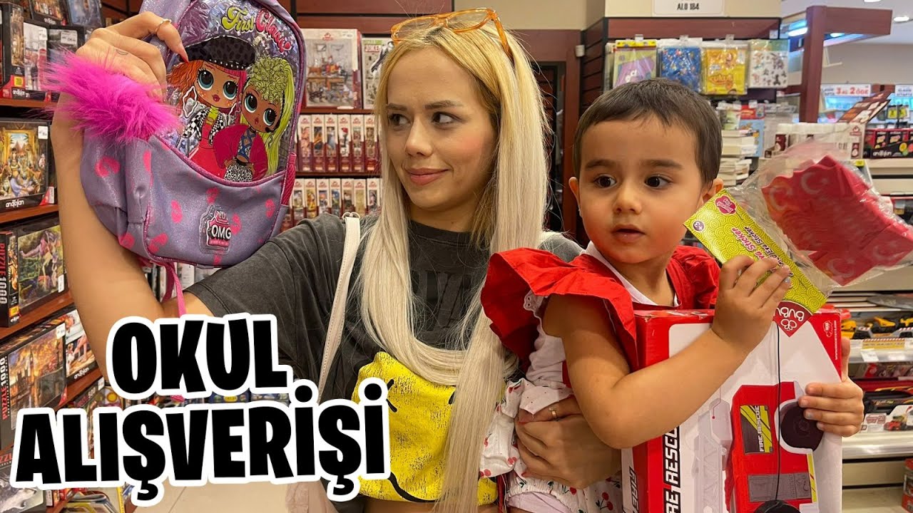 OKULA BAŞLADIK İLK KIRTASİYE ALIŞVERİŞİMİZ ! #kırtasiyealışverişi #okul #okuladönüş