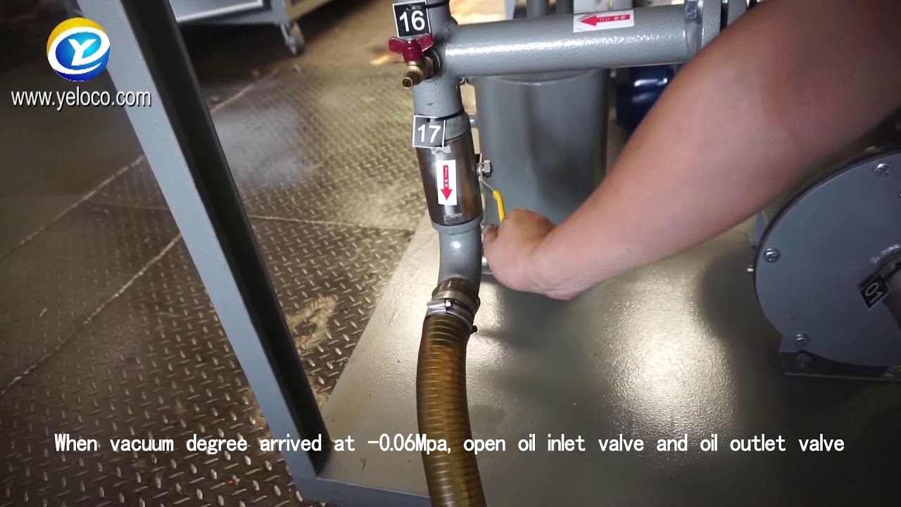 YELOCO Turbine oil filtering machine start operation videos