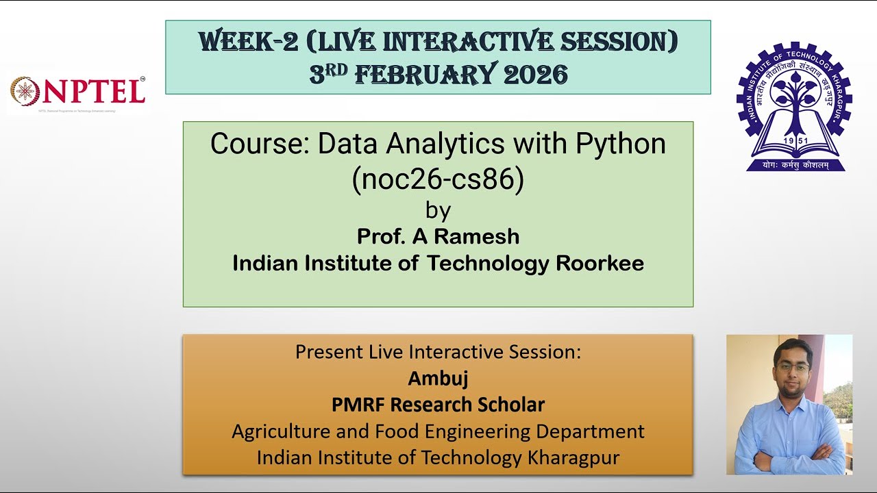 Week-2 Course: Data Analytics with Python (noc26-cs86)