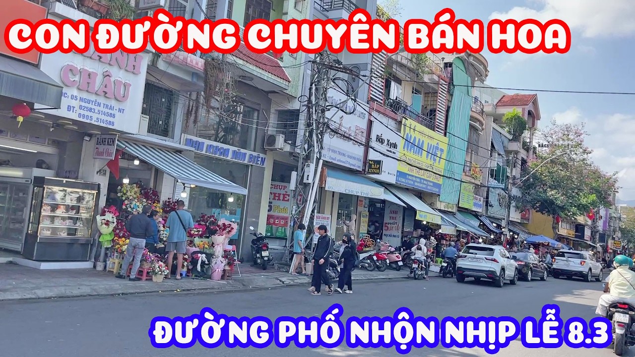 Tình hình đường phố Nha Trang ngày Quốc tế phụ nữ - từ hà quang 2 qua cầu vượt đến chợ xóm mới