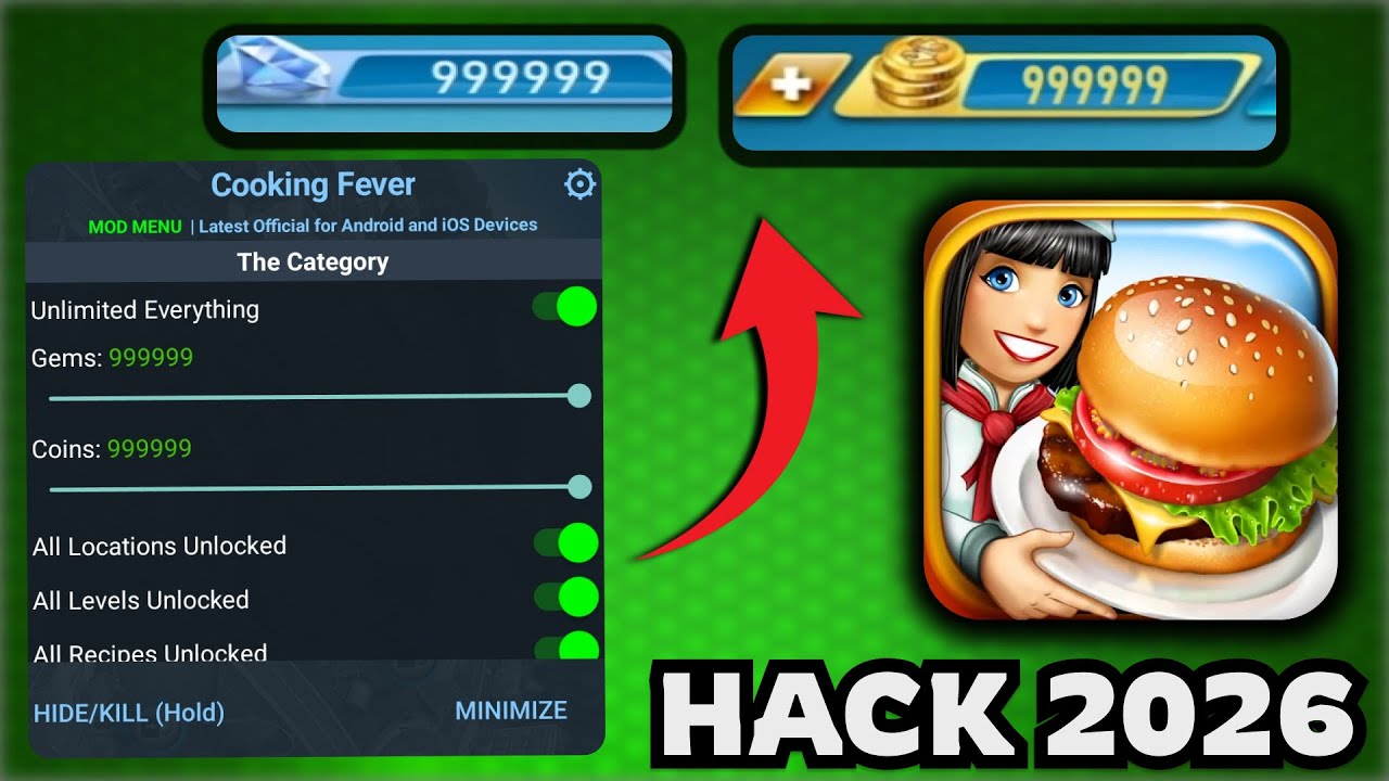 Cooking Fever Hack 2026 - Unlimited Gems & Coins (iOS & Android Mod)