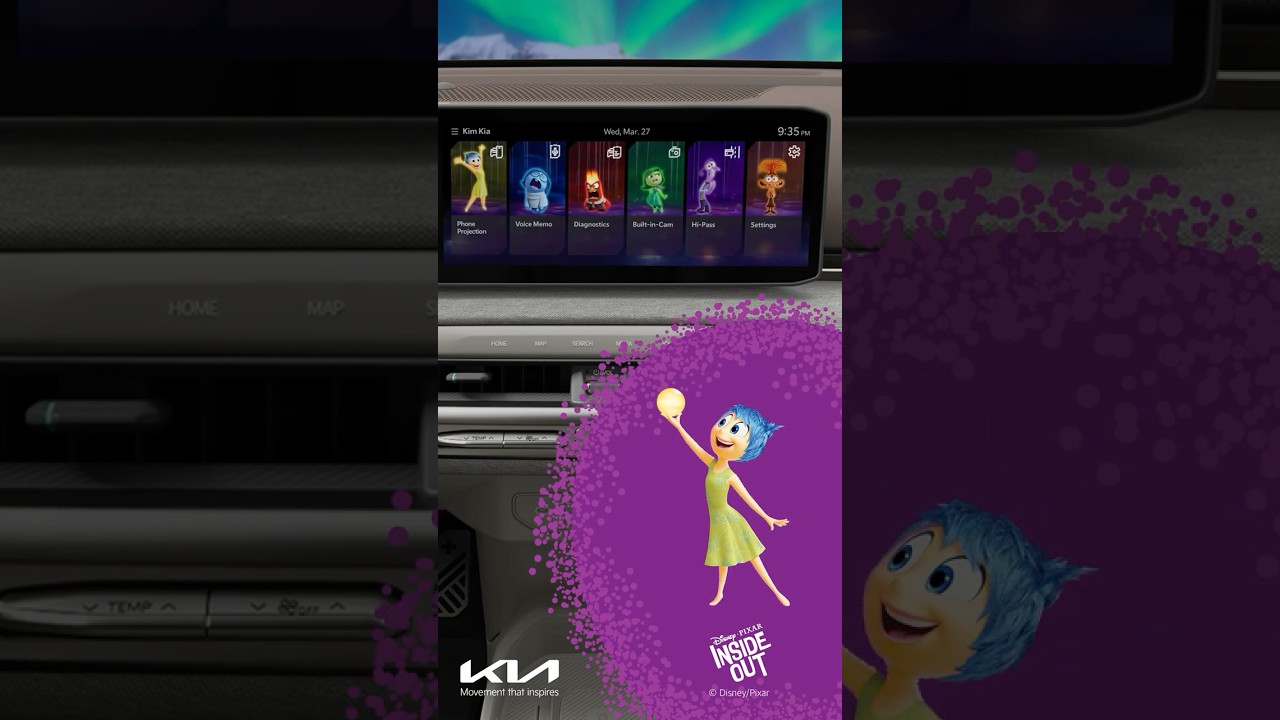 Kia Connect Store | Pixar Inside Out Display Theme