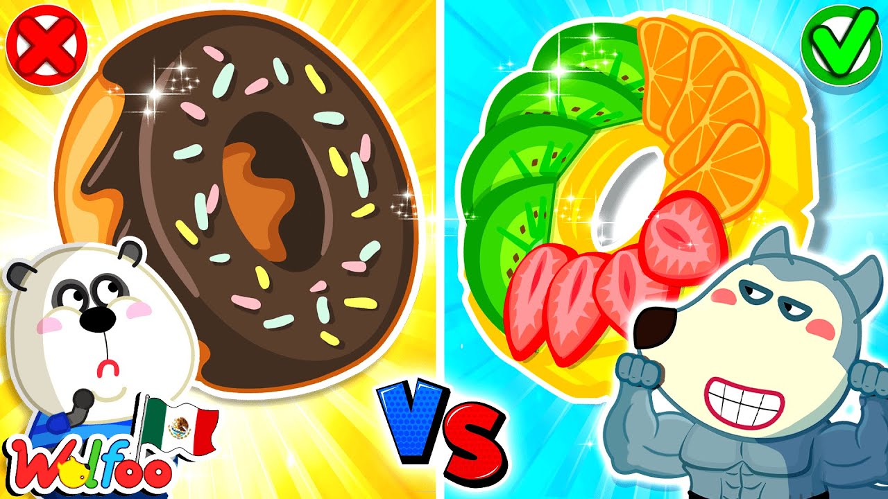 Donas De Chocolate vs Donas De Frutas, ¿Cuál Gana? 🍩 Trucos Para Padres 🐺 Wolfoo En Español