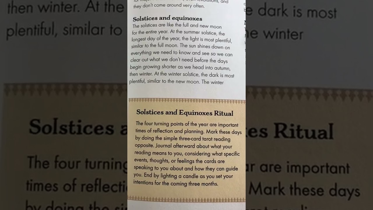 Solstices And Equinoxes Ritual #solstices #equinoxes #ritual #tarot #tarotreading #tarotcards #witch