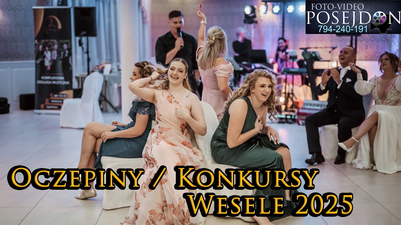 OCZEPINY KONKURSY WESELE Zespół RETRACE zabawa weselna sala Szmaragdowy Dwór