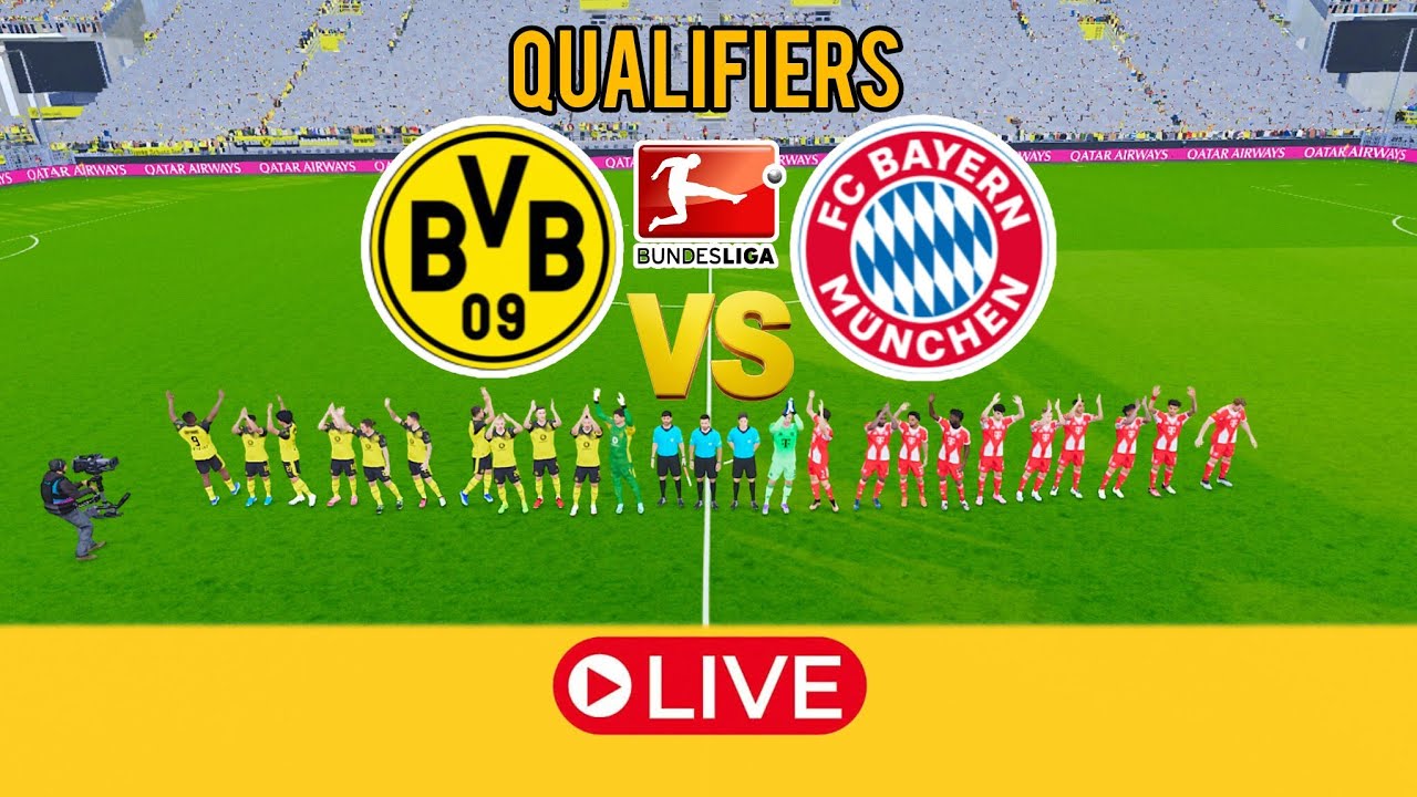 EN DIRECT Borussia Dortmund vs Bayern München  | UEFA Bundesliga 25/26 Qualifiers | Simulation PES 