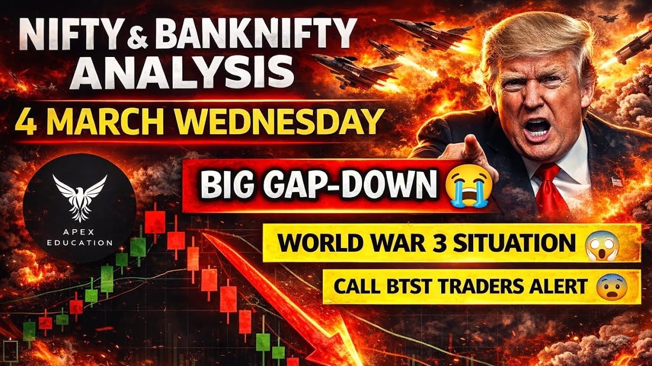 Nifty Wednesday Prediction |Sensex Wednesday Prediction |4 March Wednesday Market gap up or gap down