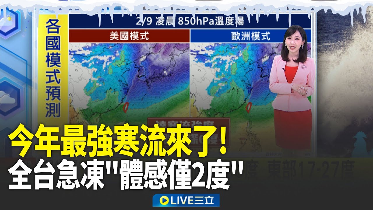今年最強寒流來了！全台急凍「體感僅2度」！10度以下區域擴大 專家指4大特徵最冷時段曝｜新聞一把抓 20260206｜三立新聞台