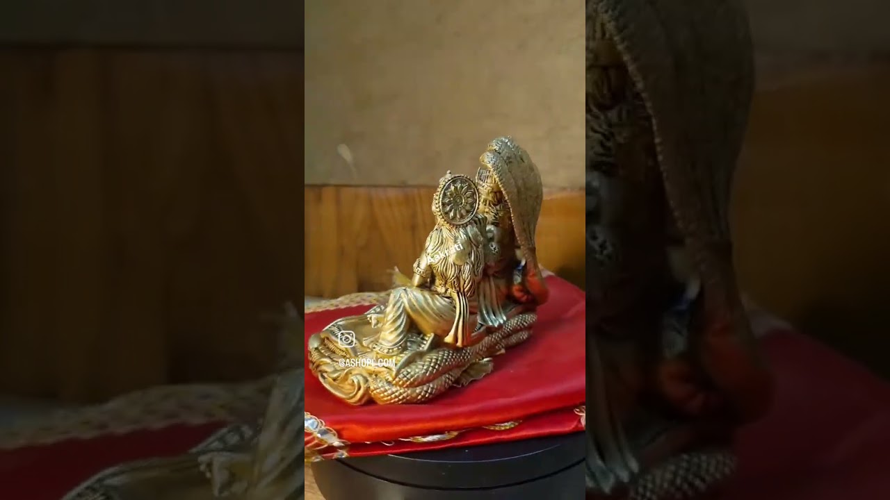 Brass vishnu laxmi statue for Home decoration 