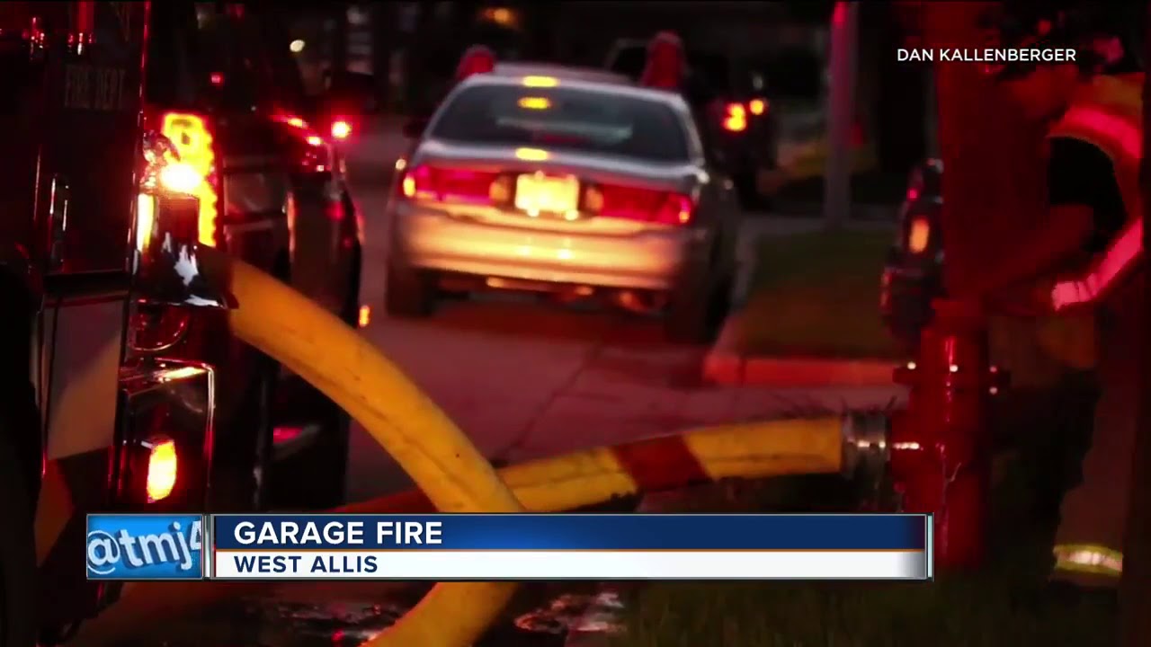 VIDEO: Major garage fire in West Allis