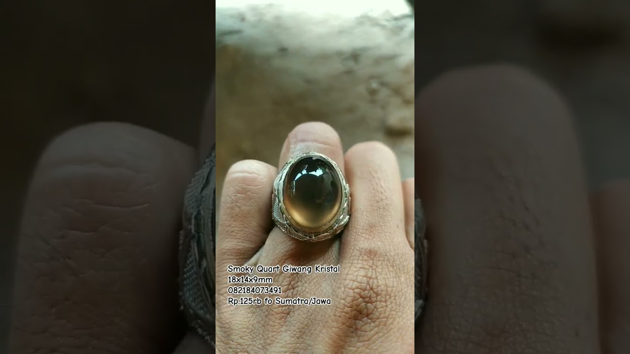 Smoky Quart Giwang Kristal 