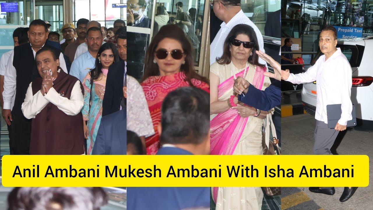 Anil Ambani Mukesh Ambani With Isha Ambani At Udaipur Airport Today ❤️❤️