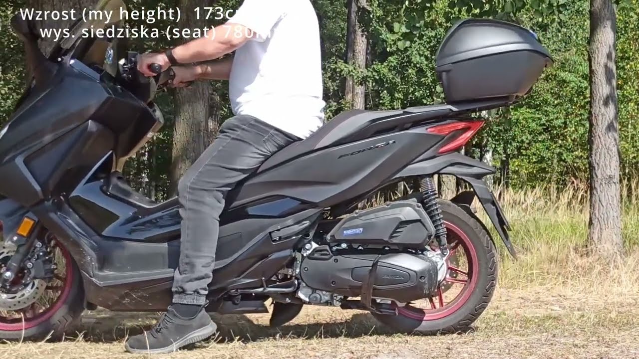 Honda Forza 125 2024r | Przymiarka na wzrost 173 | Jak układają się stopy | Skuter  2024