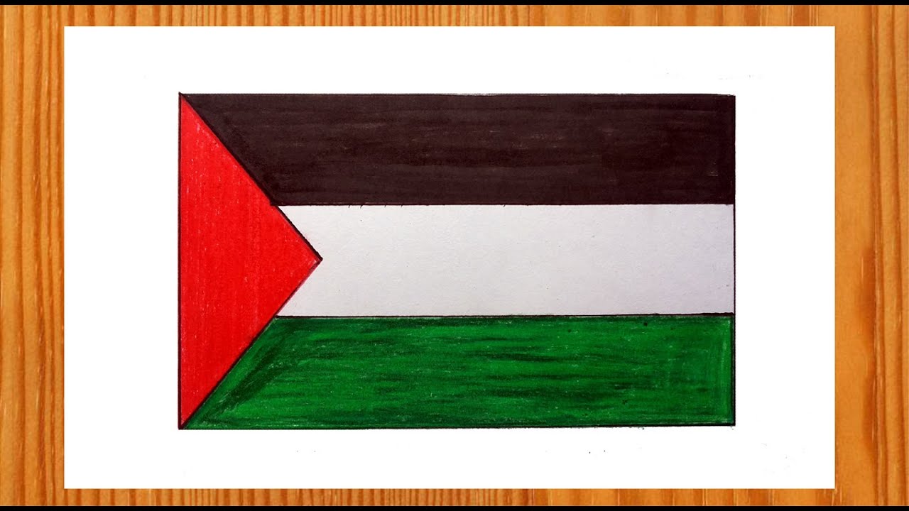 Palestine Flag Drawing ❤️ How to Draw Palestine Flag ❤️ Filistin Bayrak (Bayrağı) Cizimi