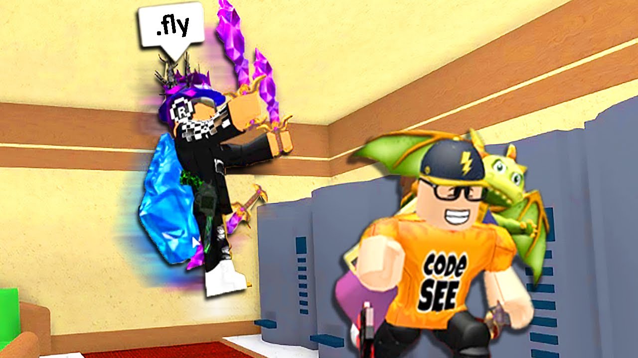 A real HACKER hacks in my Roblox Murder Mystery 2 game..