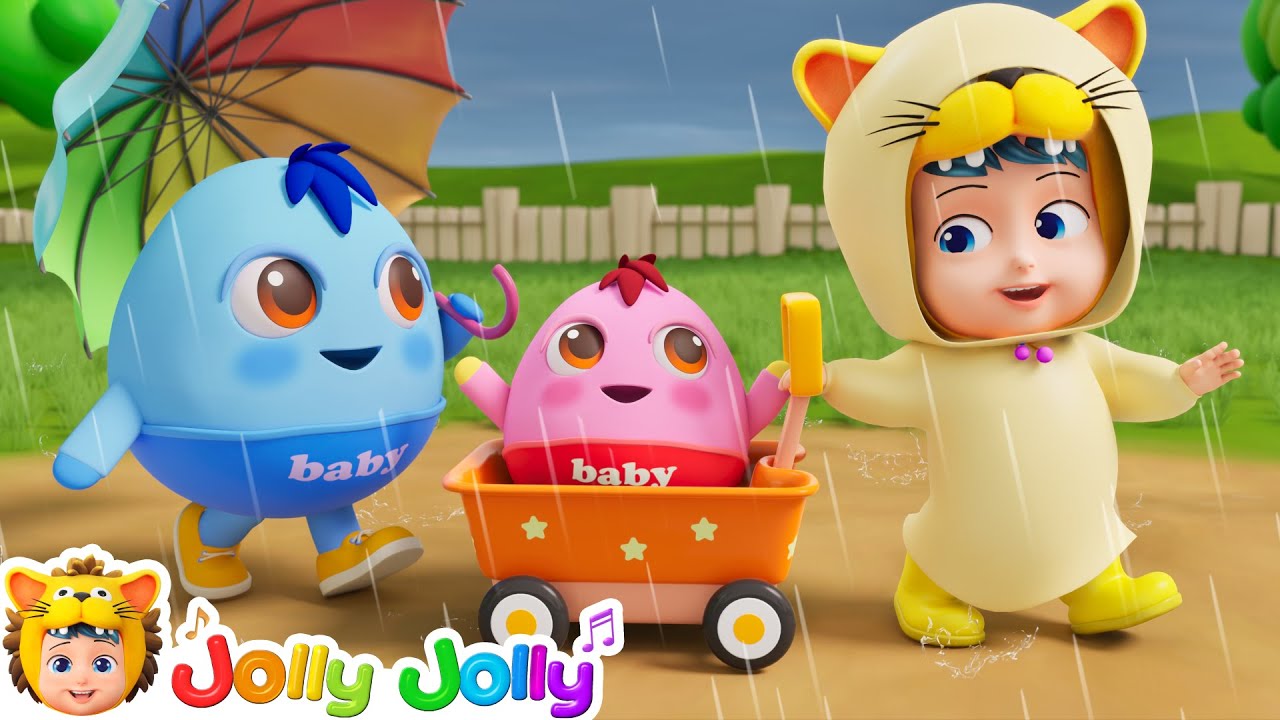 Rain Rain Go Away | Baby Eggs, Don't Scary | Jolly Jolly - Learn and Play - Nursery Rhymes