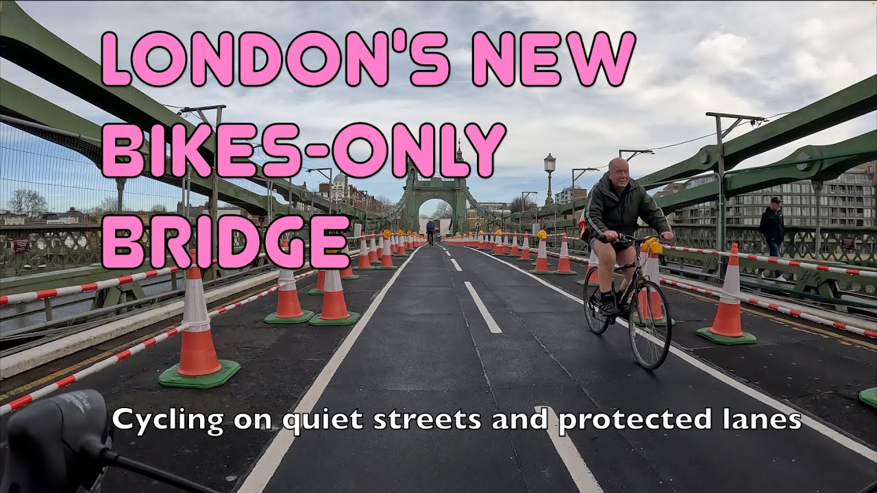 🚲 London's new bikes-only bridge — cycling from Barnes to Hammersmith