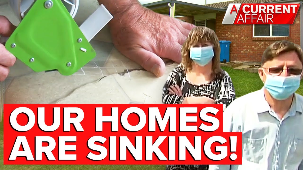 Residents resort to sticky tape to save sinking home | A Current Affair