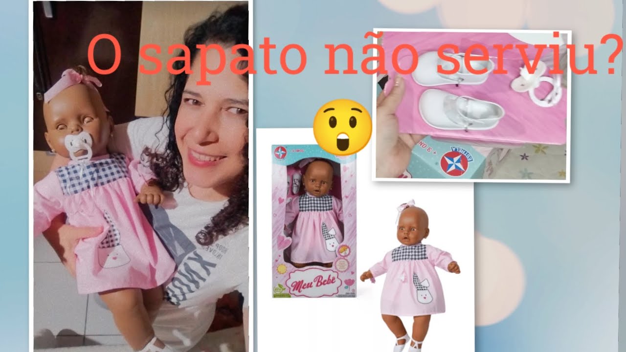 Review da boneca MEU BEB&Ecirc; DA ESTRELA NEGRA 🥰 o sapato &eacute; bem dif&iacute;cil de cal&ccedil;ar  😬
