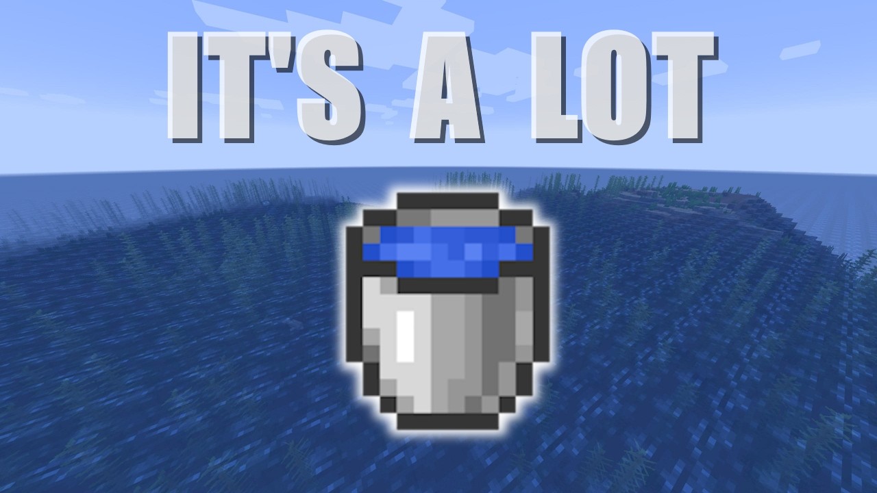 How much water fits in a minecraft bucket?