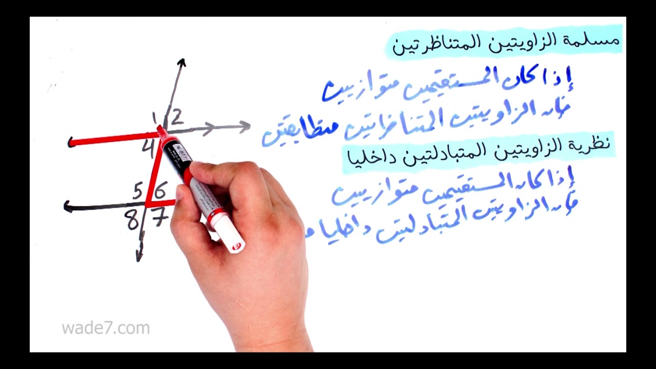 الزوايا والمستقيمات المتوازية