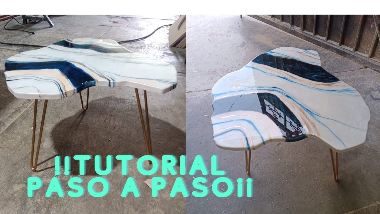 Mesa de centro en resina epoxica ¡¡APRENDE Y DISFRUTA DE UN MUEBLE UNICO!!