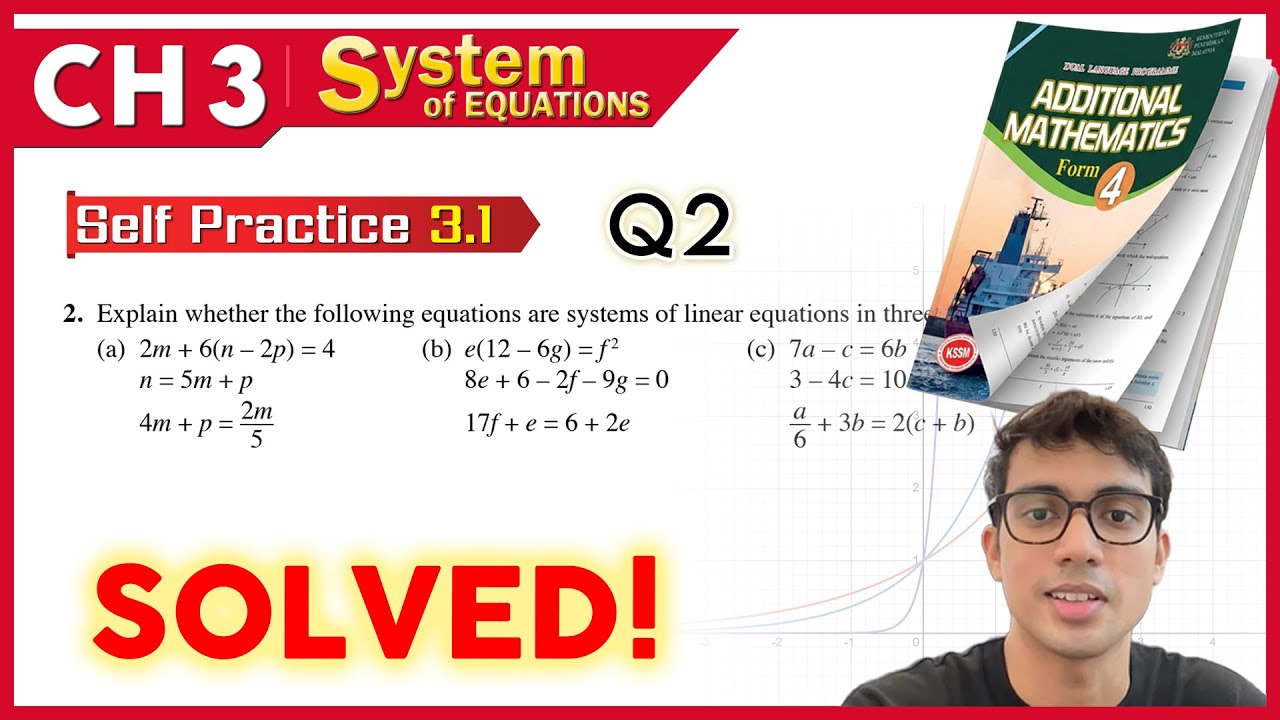 Self Practice 3.1 Q2  | Form 4 Add Maths Chapter 3