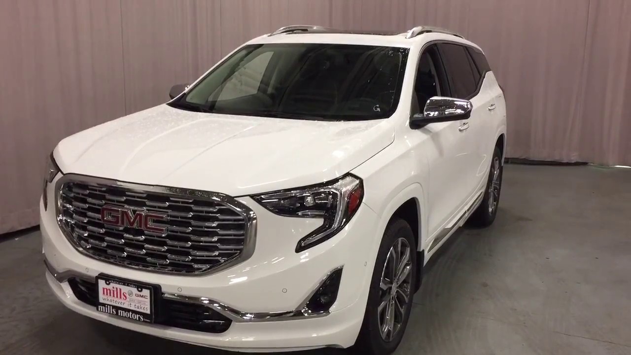 2018 GMC Terrain Denali Hands Free Hatch Auto Parking White Oshawa ON Stock #180182