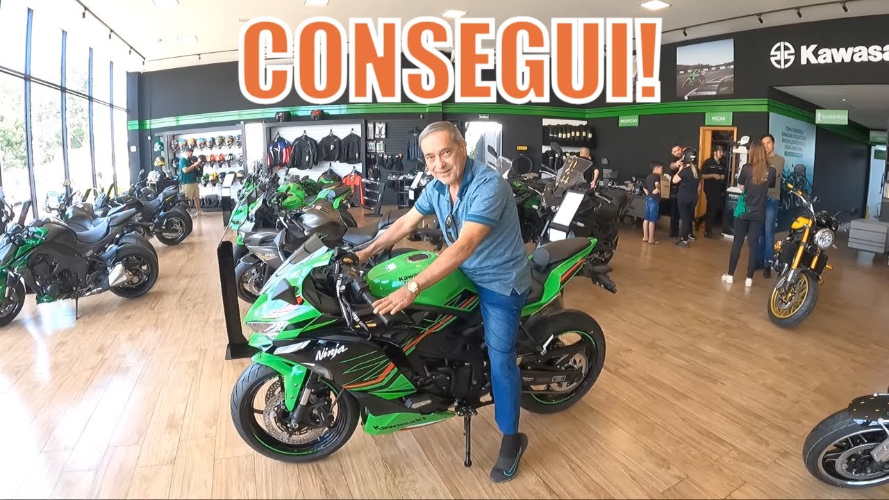 CONSEGUI... REALIZEI MEU SONHO! PEGUEI MINHA KAWASAKI NINJA ZX 4R