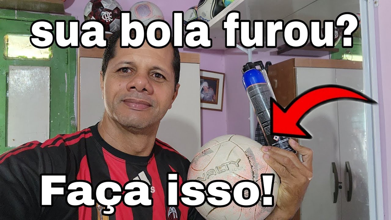 Como concertar sua bola furada sem precisar abrir, usando reparador de pneus