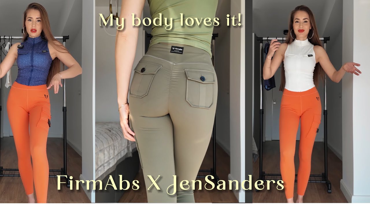 FirmAbs New Cargo Sports Collection Try On Haul | Cargo Pockets Spandex Push-Up Leggings and Tops
