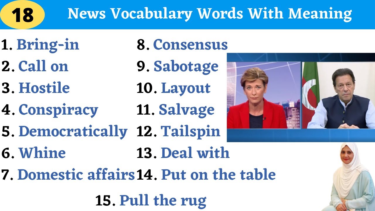 News vocabulary words with meaning - Newspaper Vocabulary - Imran Khan interview with CNN