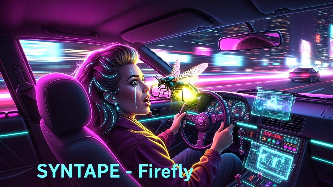 SYNTAPE - Firefly | 1985 Nissan Silvia-style | Neon Futuristic Drive | 80s Synthwave