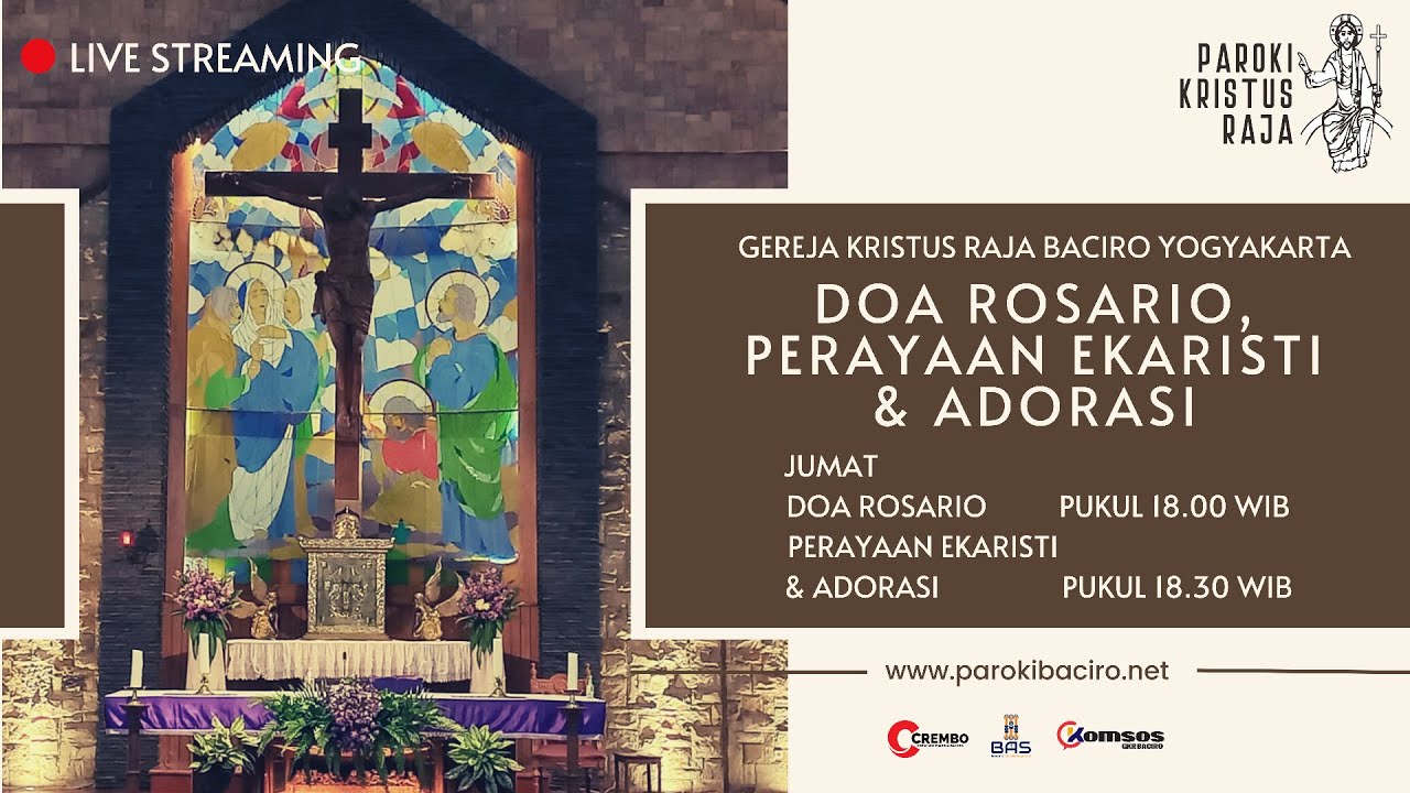 Rosario & Misa Online Harian | Jumat, 13 Februari 2026 | Gereja Kristus Raja Baciro