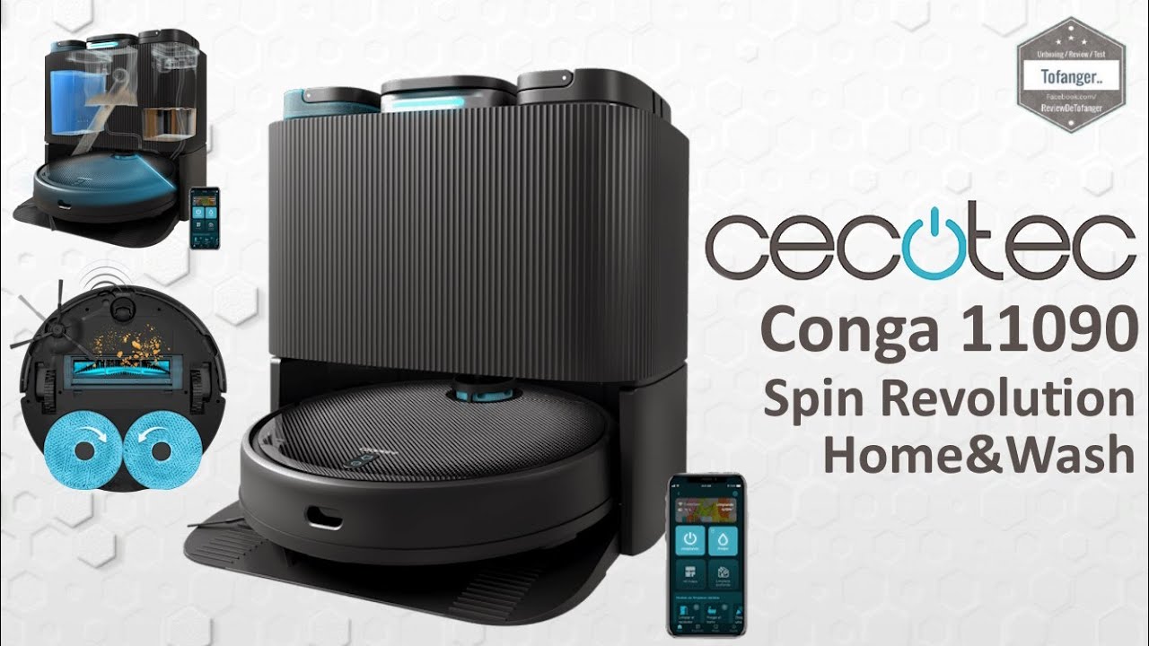 Cecotec Conga 11090 Spin Revolution Home&Wash —  Самоопорожняющееся и самоочищающееся основание