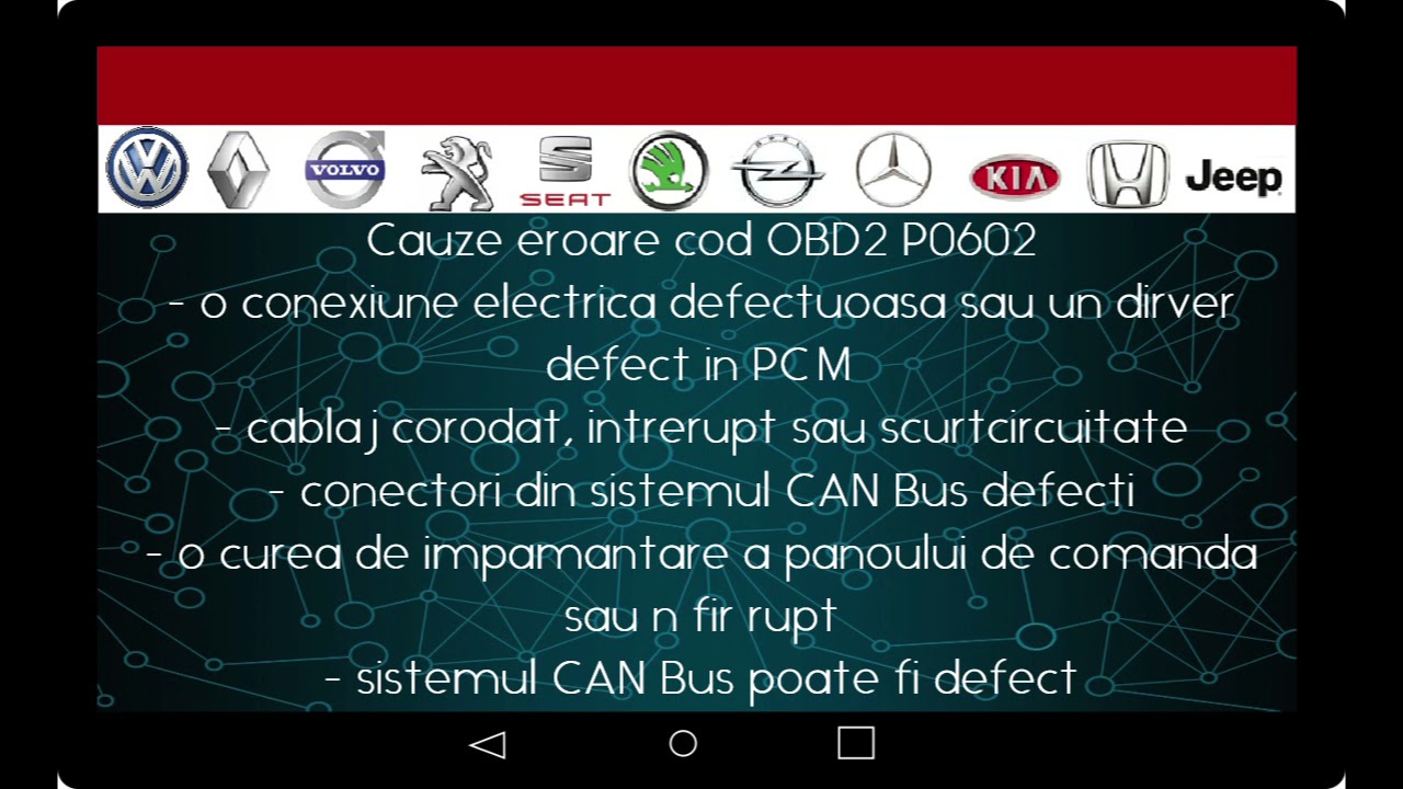 cod eroare P0602 tester auto? - 🚗 ce se inseamna ? service auto 🚗 reparatii auto