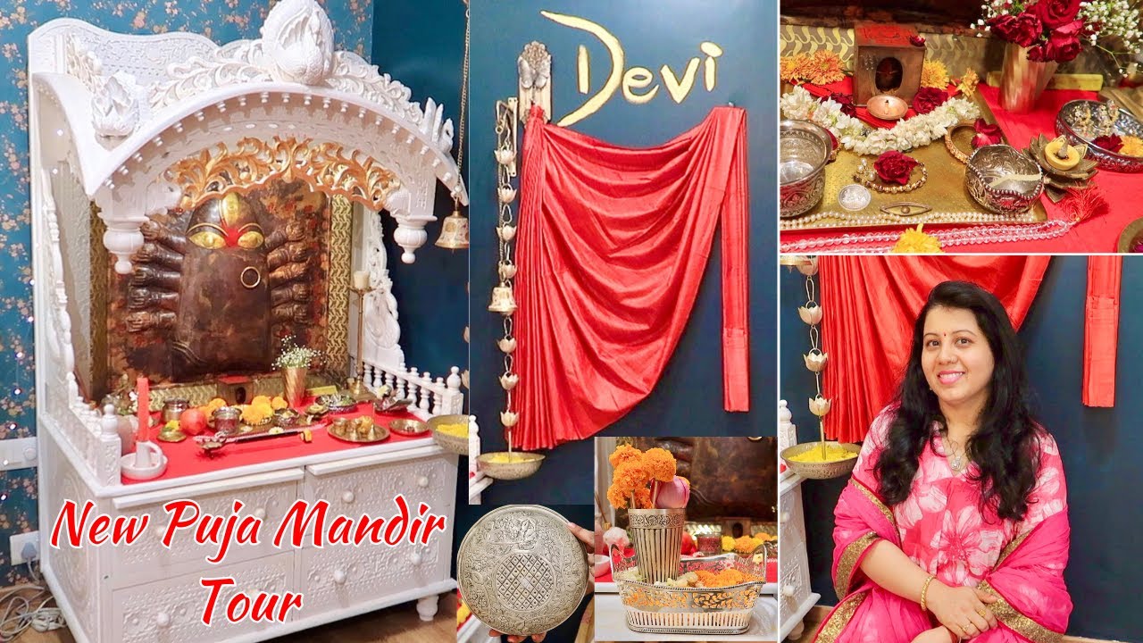 My New Home Mandir Temple Tour || Decoration And Organization for Diwali