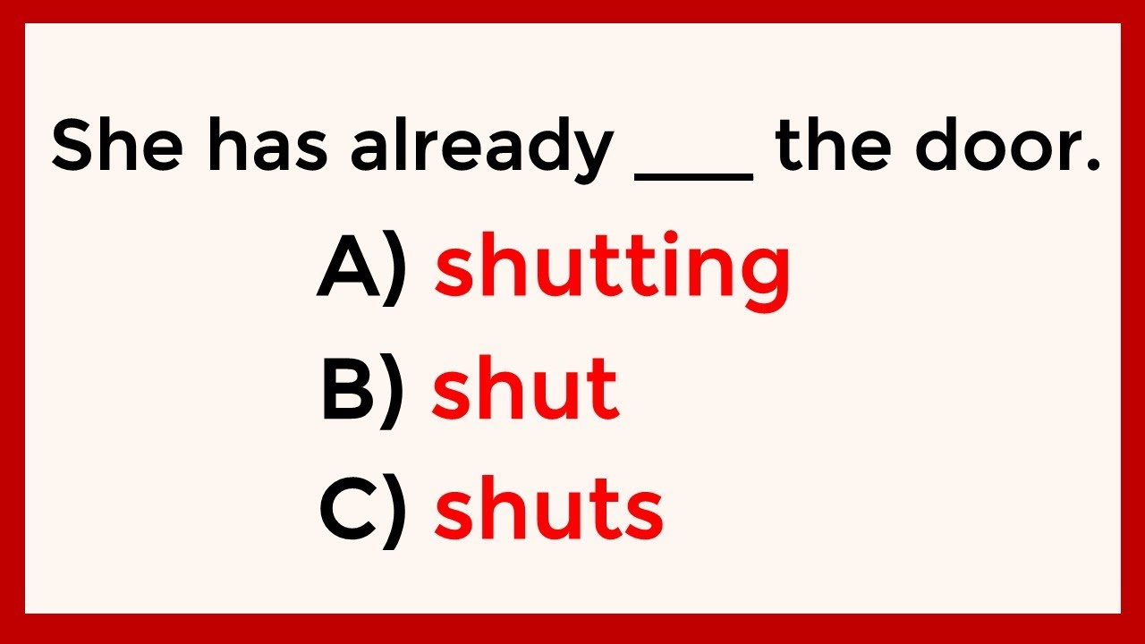 Mixed Grammar Test | Can You Beat 20/40? That’s Genius Level! #135
