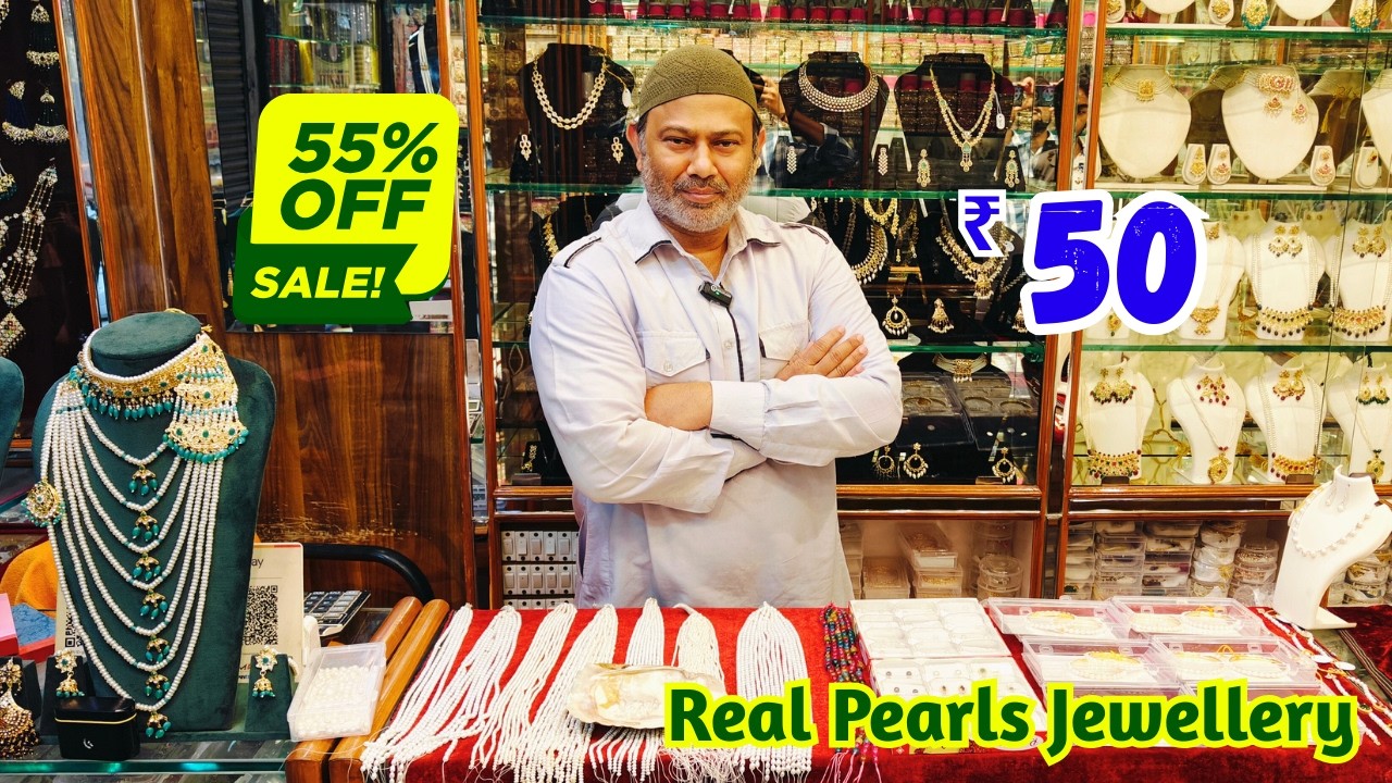 Ramzan Shopping ₹50/- Real Pearls Jewellery Navratan Fingerrings & Zardozi Bangles #alishaanbangles