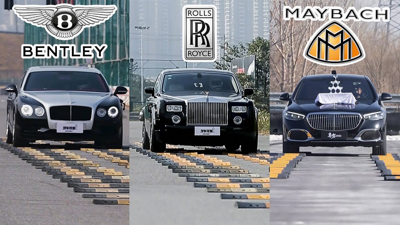 Insane Luxury Car Suspension Bump Test | Maybach vs Rolls Royce vs Bentley vs Honqqi