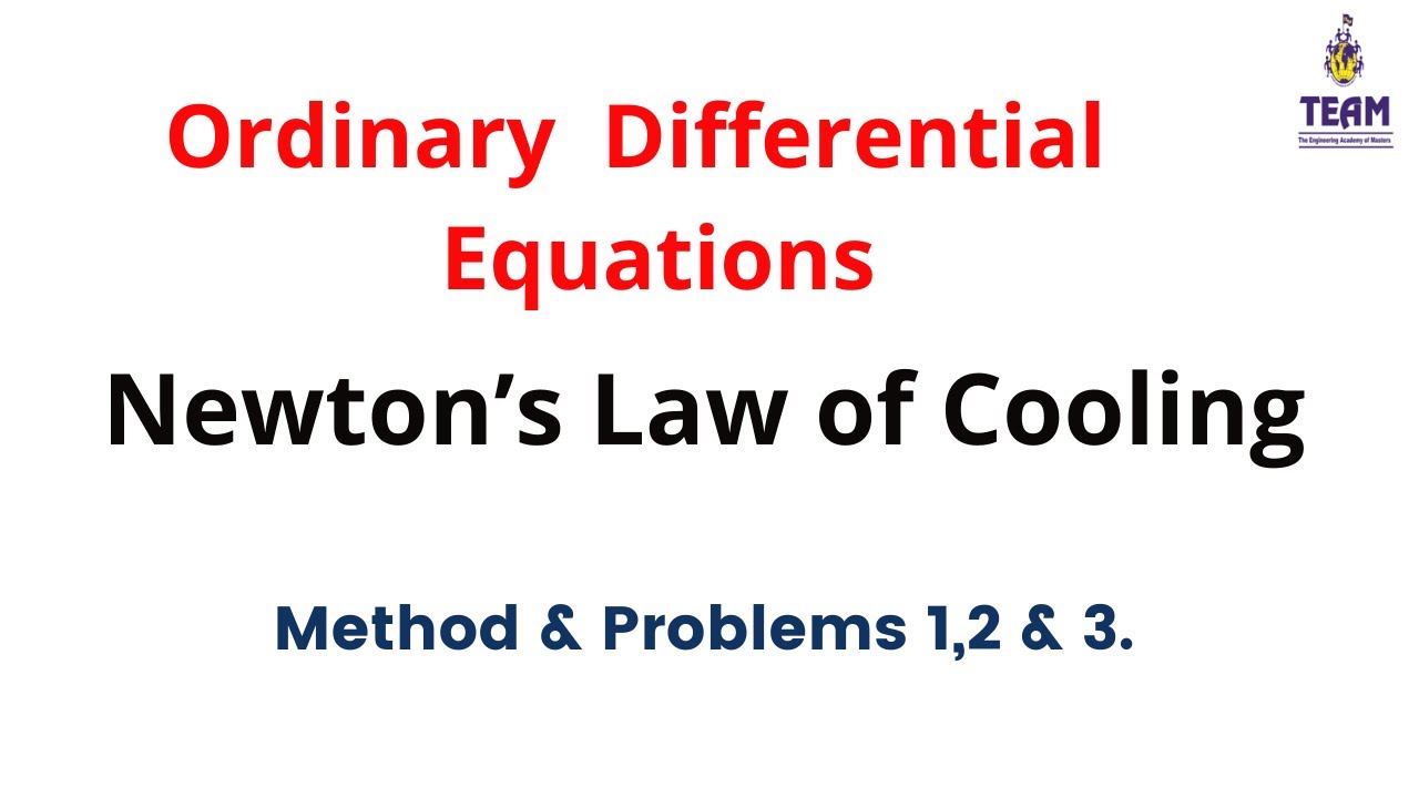 Newton's law of cooling method/ applications