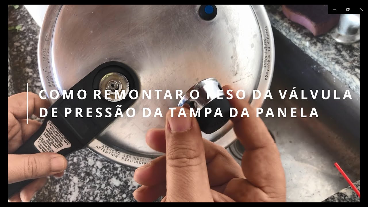 Como remontar o peso da válvula da tampa da panela de pressão
